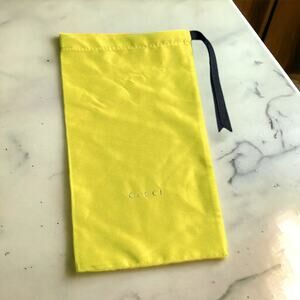 NEW Authentic GUCCI Yellow Silk Dust Bag Protective Storage Case Gift Pouch